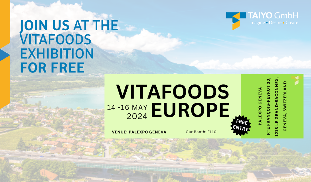 Join us at the Vitafoods exhibition 2024 for free